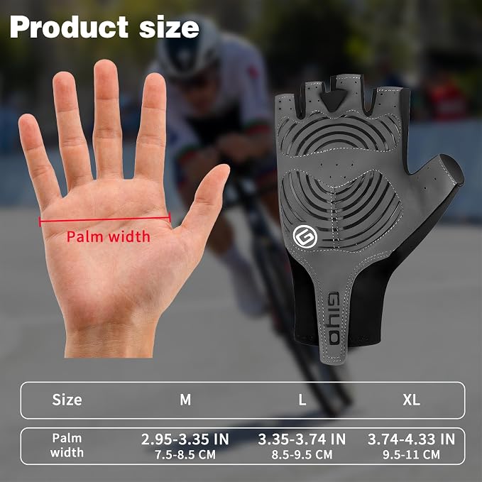 Guantes de ciclismo medio dedo unisex miniatura 3