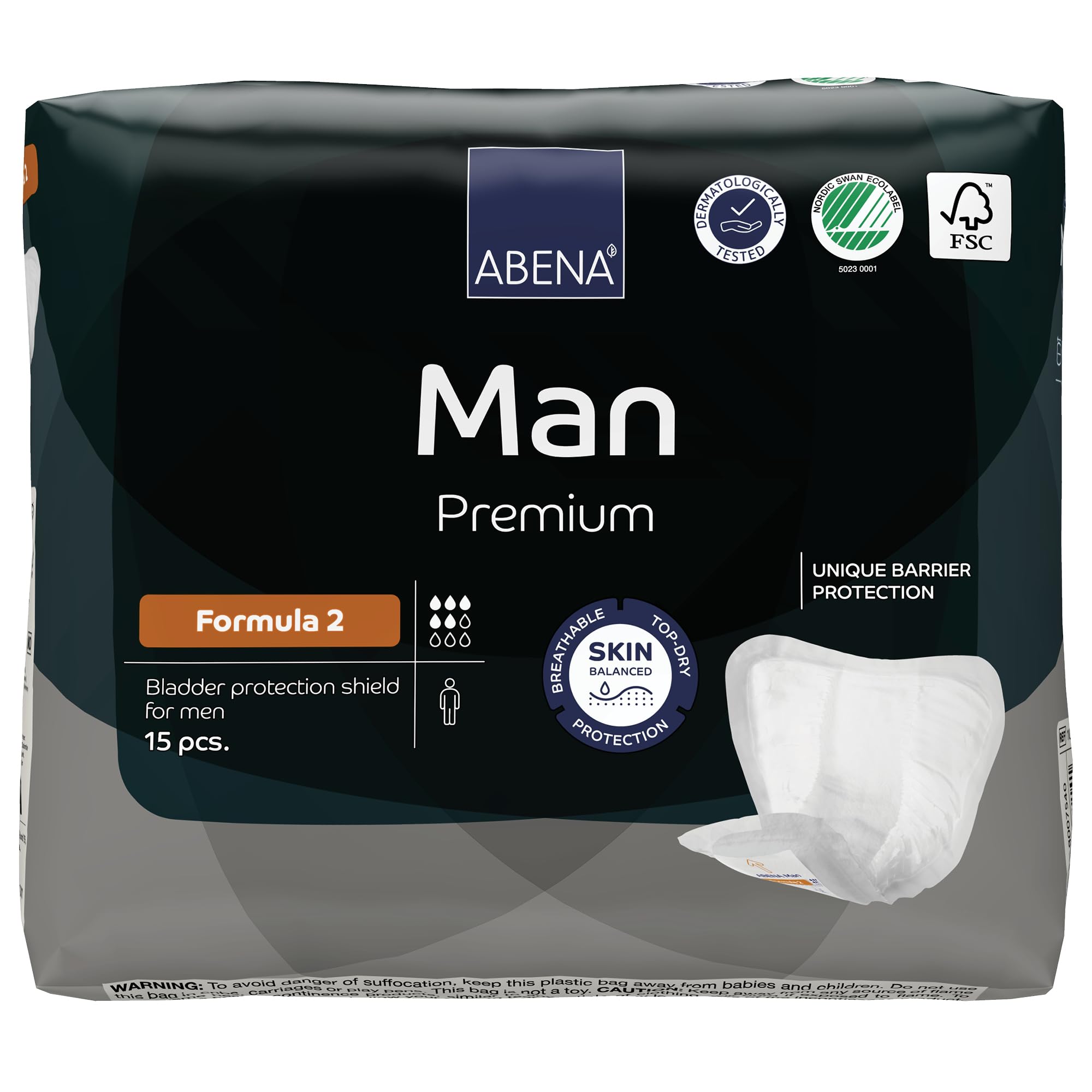 Man Premium Incontinence Guards, (Sizes 0 to 2) Formula 2, 180 Count