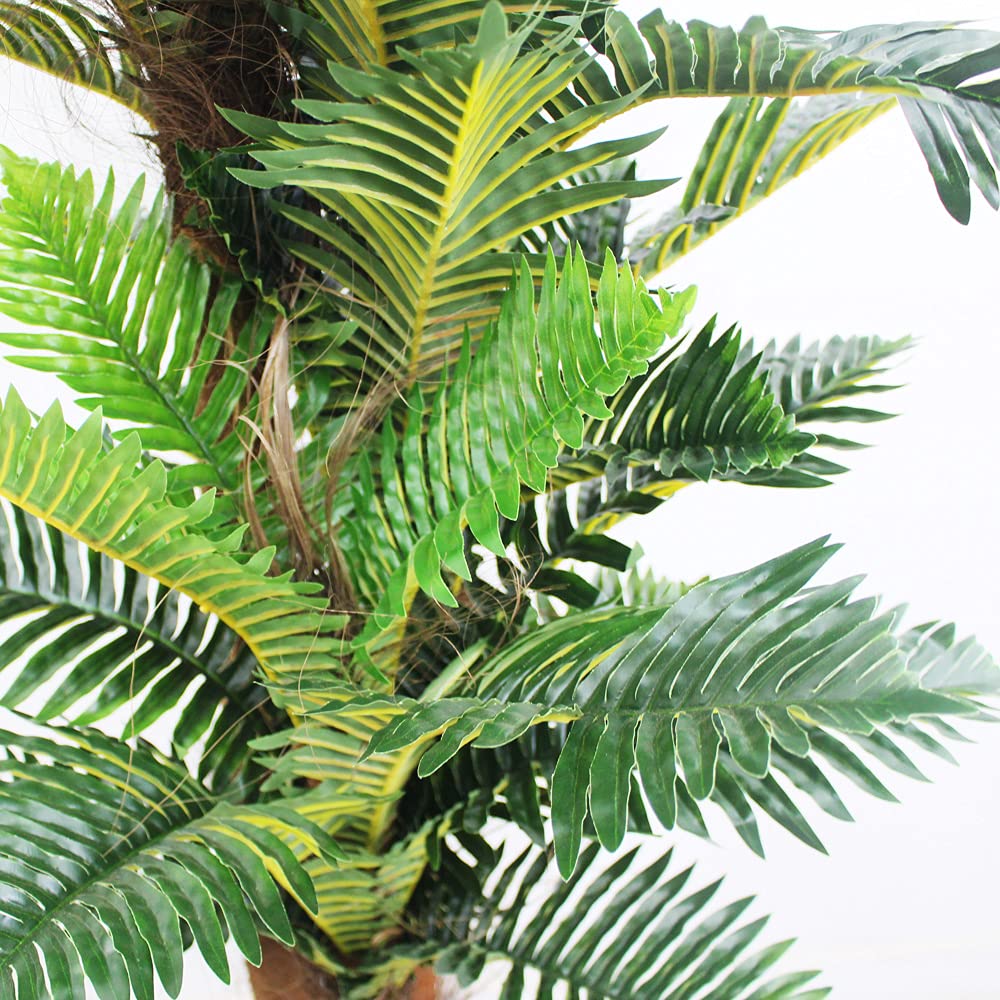 Decovego Palmizio Palma Cocco Pianta Albero Artificiale 180cm Legno Naturale