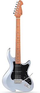 Leo Jaymz Character Series Electric Guitar with Roasted Maple Neck, SSH Active Pickups, Built-in Multi-Effects & Vintage Tremolo (Blue)