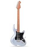 Leo Jaymz Character Series Electric Guitar with Roasted Maple Neck, SSH Active Pickups, Built-in Multi-Effects & Vintage Tremolo (Blue)