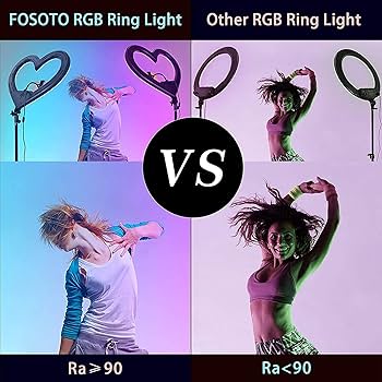 Amazon | ハート型のLEDリングライト、回転可能な19インチの