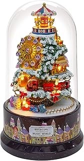 DIY Miniature Dollhouse Kits DIY Assembled Mini Miniature Scene, DIY Dollhouse Miniature Kit &Toys, 3D Dolls House Furniture (with Dust Cover +LED Light), Creative Gifts(B-030 "Ice and Snow Paradise")