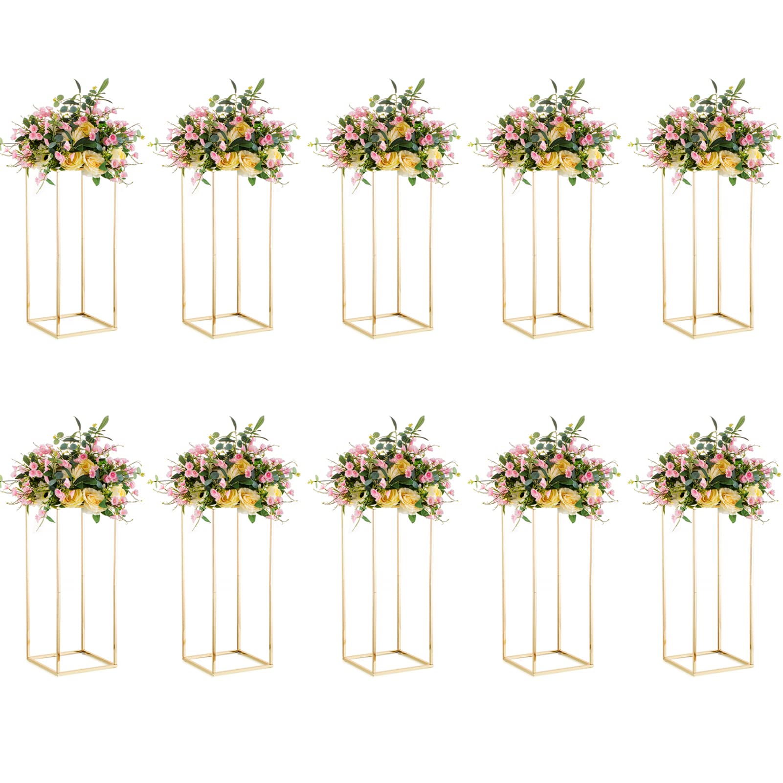 Buy NUPTIO Wedding Centerpieces Gold Vases 10 Pcs 23.6in Tall Flower