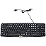 Verbatim Slimline Full Size Wired Keyboard USB Plug-and-Play - Compatible with PC, Laptop - Black