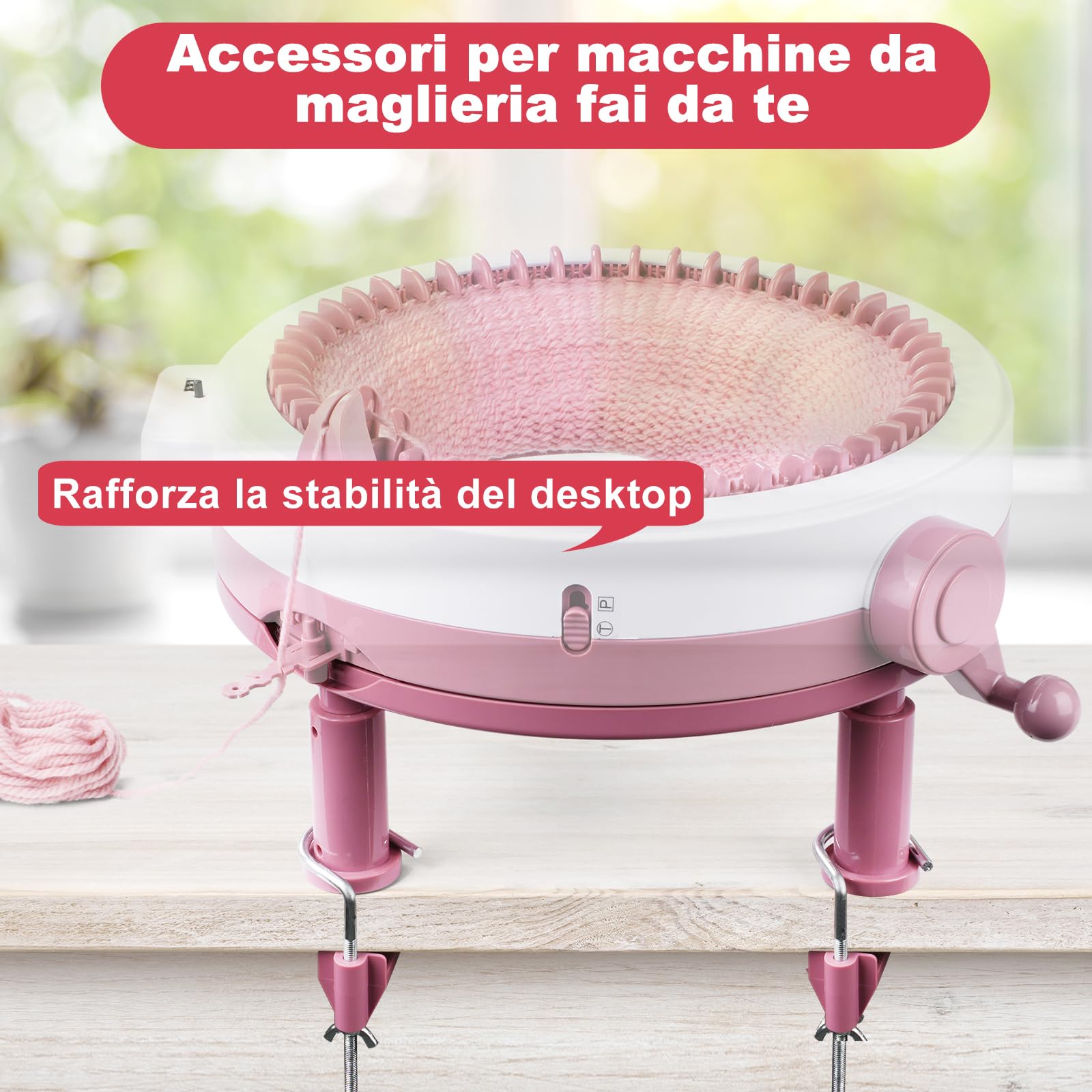 Maszyna do robienia na drutach, Smart Knitting Round Plastic Loom 48 igieł, maszyna do robienia na drutach dla dorosłych, początkujących, do robienia na drutach swetrów, skarpet, szali itd.