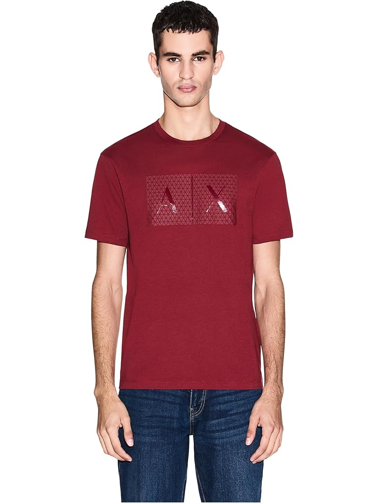 Pink Armani Exchange Slim Fit Box Logo T-shirt