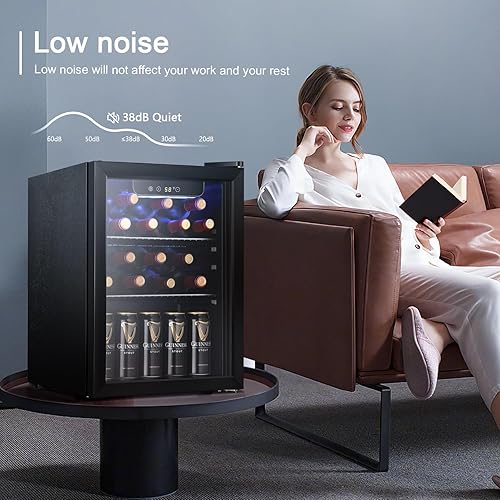 Miniatura 6 de Antarctic Star Refrigerador de bebidas para 68 latas, mini refrigerador con puerta de vidrio para bebidas de cerveza, vino, refrigerador pequeño