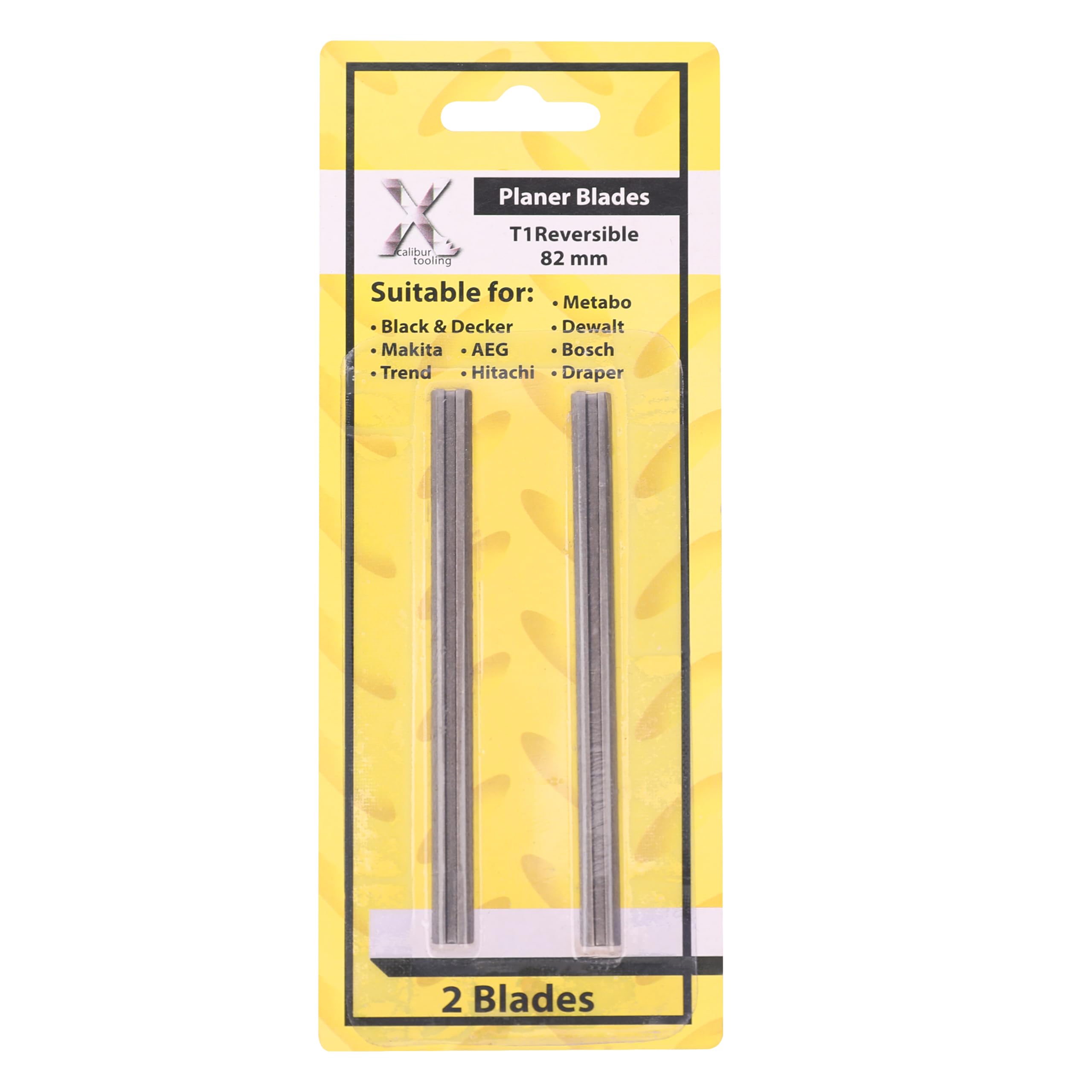 Xcalibur Tooling Grey 82Mm Reversible Planer Blades Replacement For Black & Decker, Bosch, Dewalt And Elu Planers (2 Pcs - High Speed Steel)