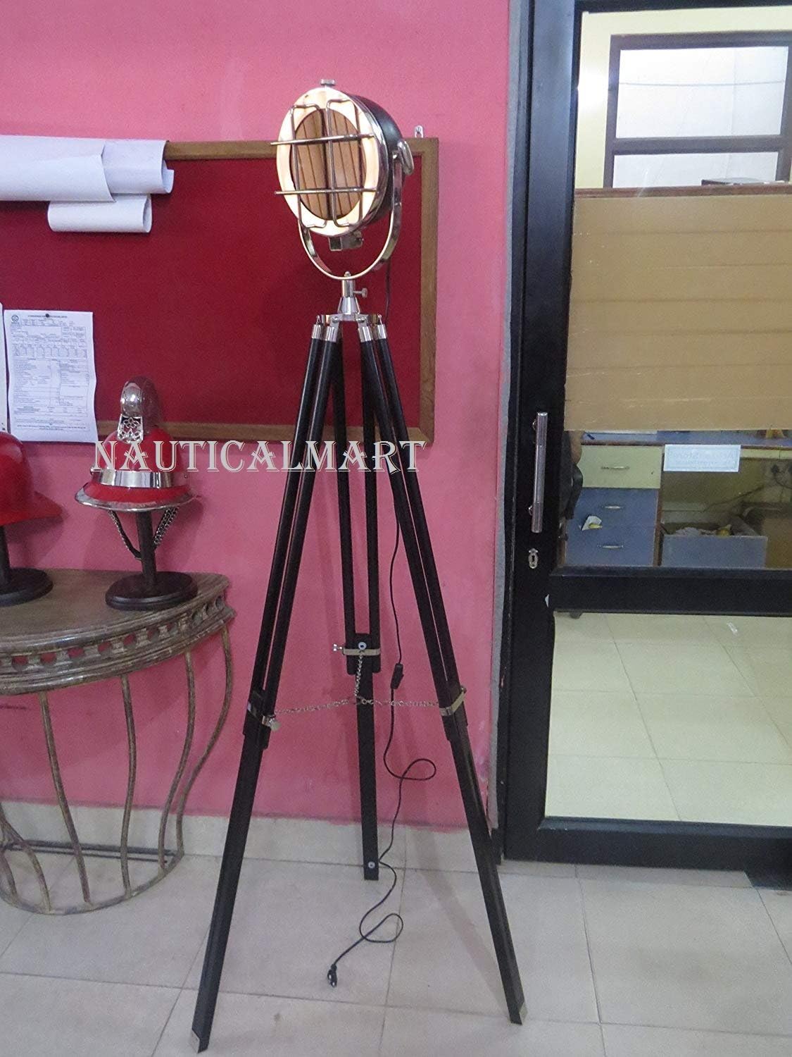 Industrial Light Vintage with Tripod Stand Black 70" Decore