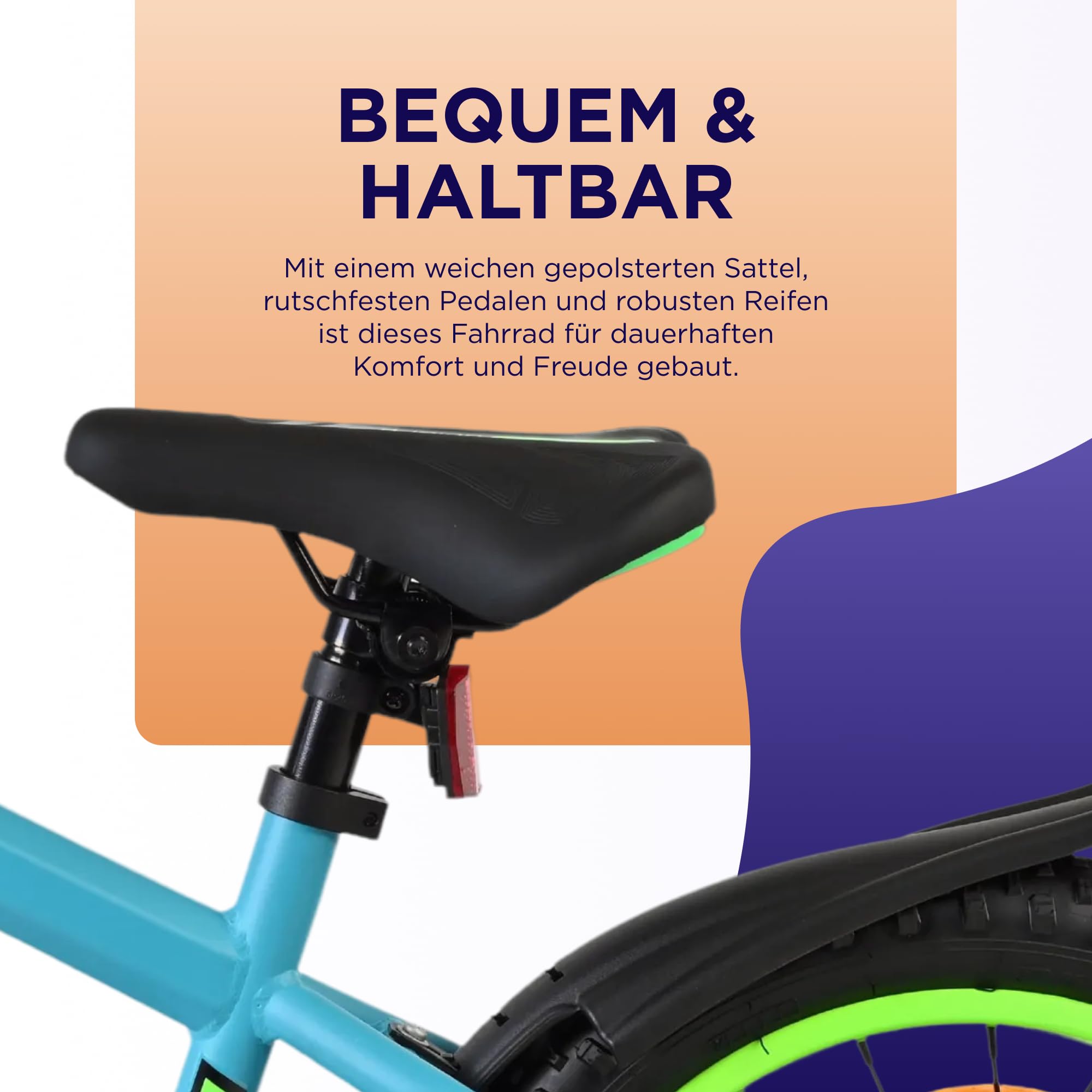 Volare Rocky Kinderfahrrad grün 16 Zoll | 4–6 Jahre | Hand- & Rücktrittbremse | Stützräder | Kettenschutz | Verstellbarer Sattel | Geschenk für Mädchen & Jungen