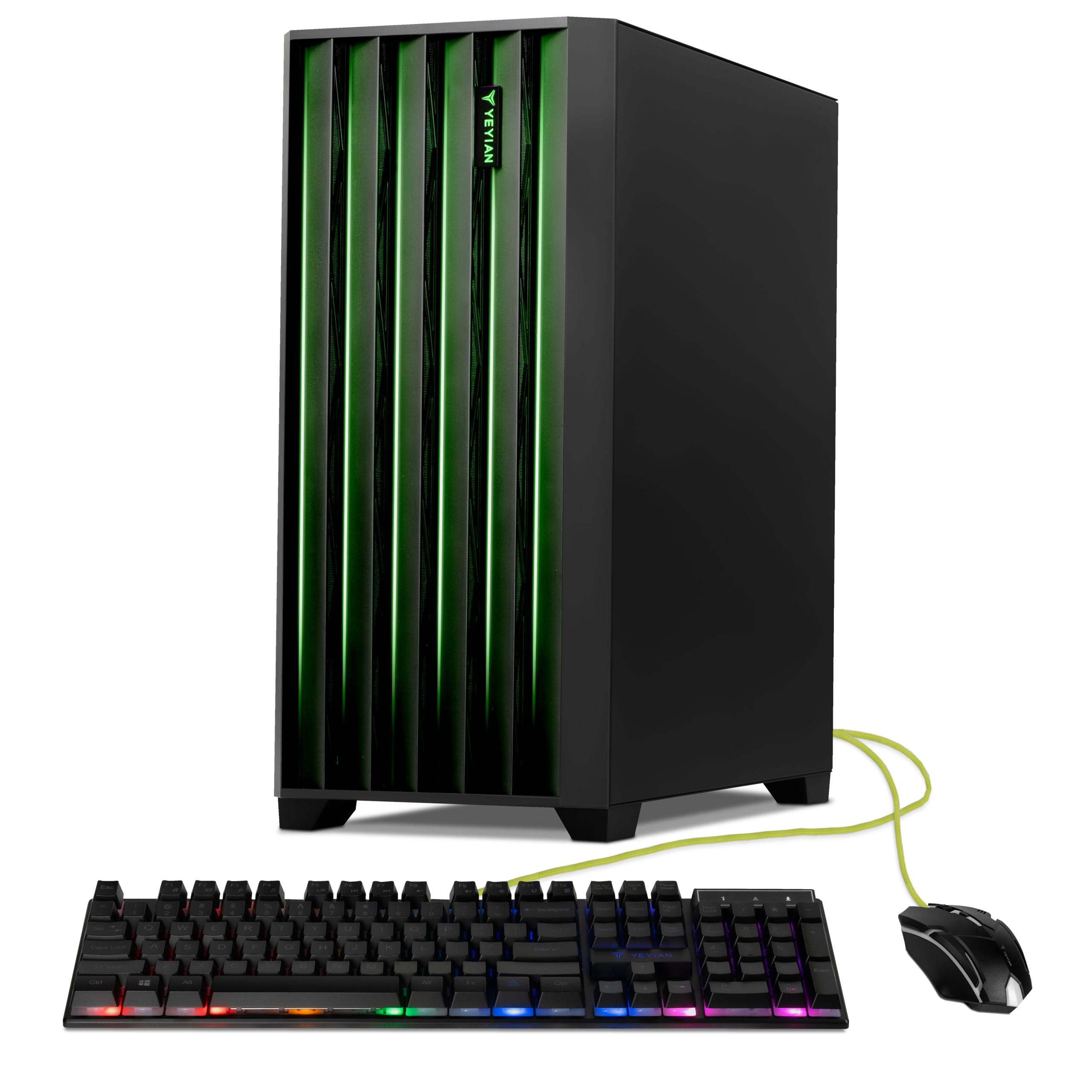 YEYIAN Gaming PC. Ryzen 7 9800X3D 5.2 GHz, RTX 5070 Ti 16GB GDDR7, 32GB DDR5 RGB 6000MHz, 2TB NVMe, VR &amp; AI Ready, Windows 11 Home. Model YPA-PM980DC-57T1U