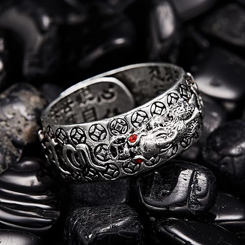 Miniatura 4 de Anillo Feng Shui Pixiu Mantra para - Anillo Ajustable Pixiu Mantra De La Suerte