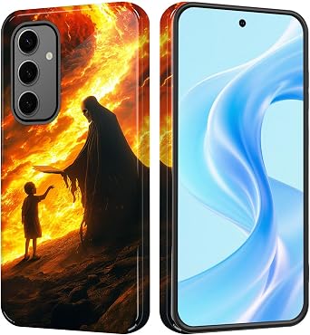 Case for Samsung Galaxy A32 5G, Military-Grade Dual Layer Shockproof Protective Phone Case, Anti-Scratch Hybrid TPU + PC Cover,Death Skull and Child