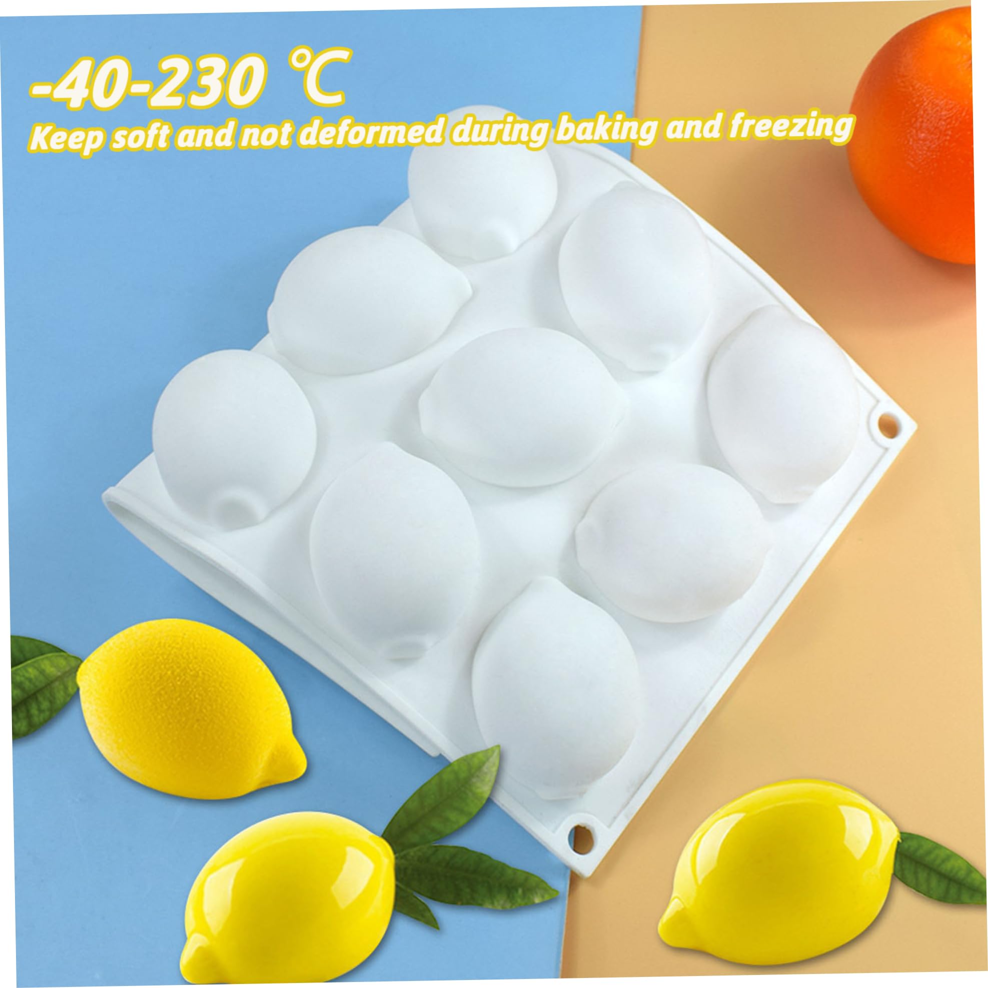 Lemon Fondant Mold - 3D Silicone Candy Chocolate Mold For Cake & Dessert Decorating