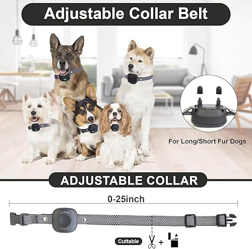 Miniatura 6 de GUIASIPULE Collar de entrenamiento impermeable con 4 modos de entrenamiento seguros, collar E de perro de 2600 pies con control remoto (para perros