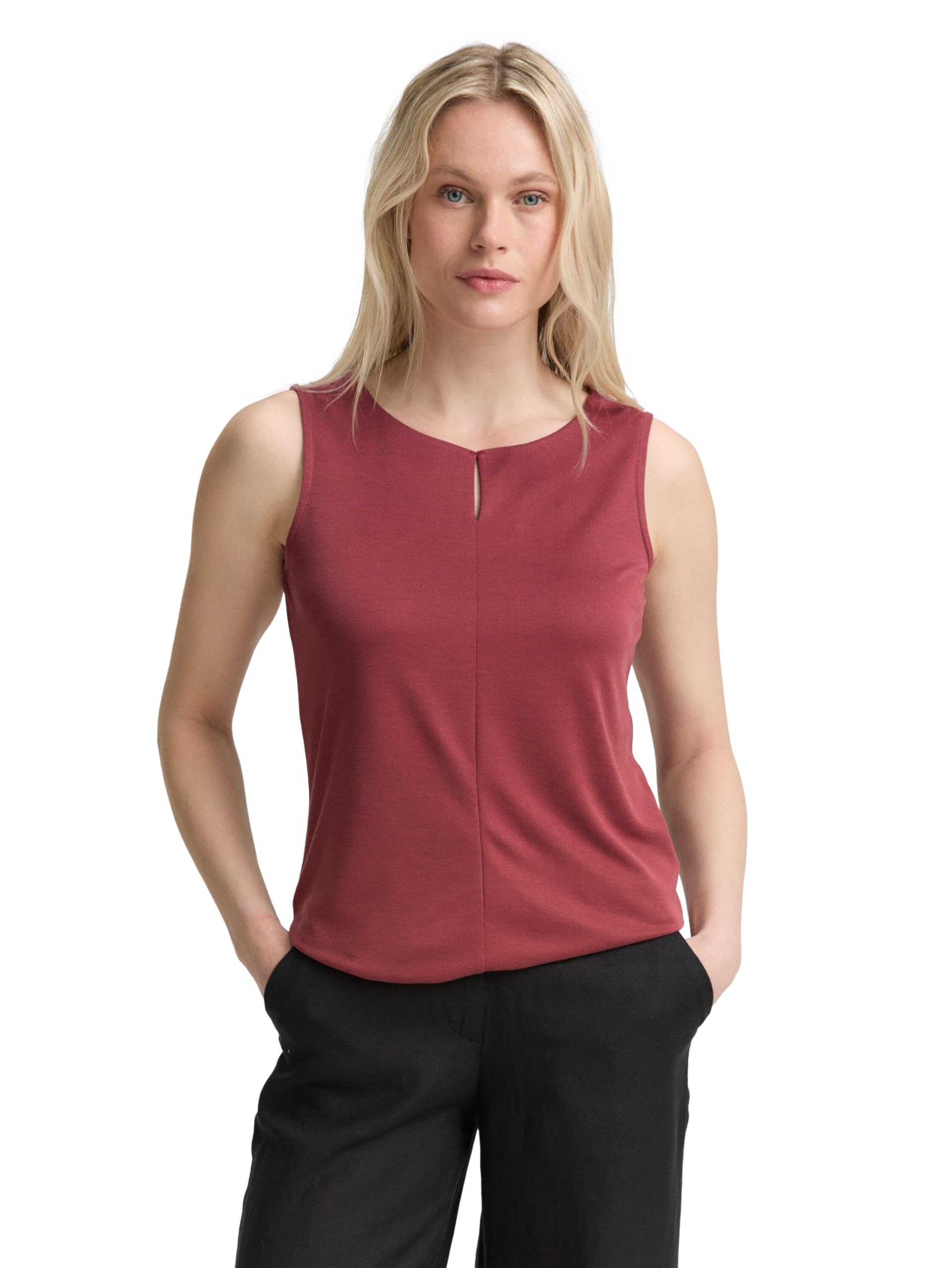 TOM TAILOR Damen Top mit Cut-Out-Detail