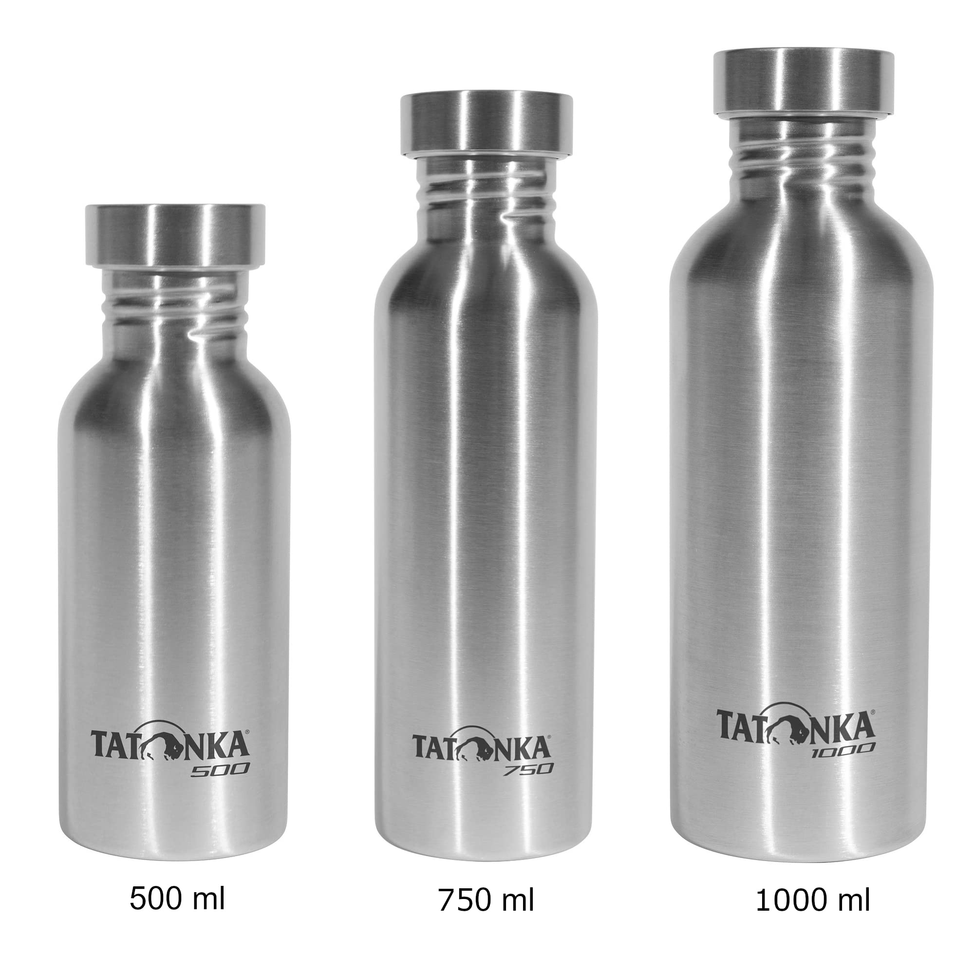 Tatonka Butelka na napoje ze stali nierdzewnej Steel Bottle Premium 1 l – odporna na pęknięcia butelka na wodę z zakrętką ze stali nierdzewnej – nadaje się do mycia w zmywarce, nie zawiera BPA (