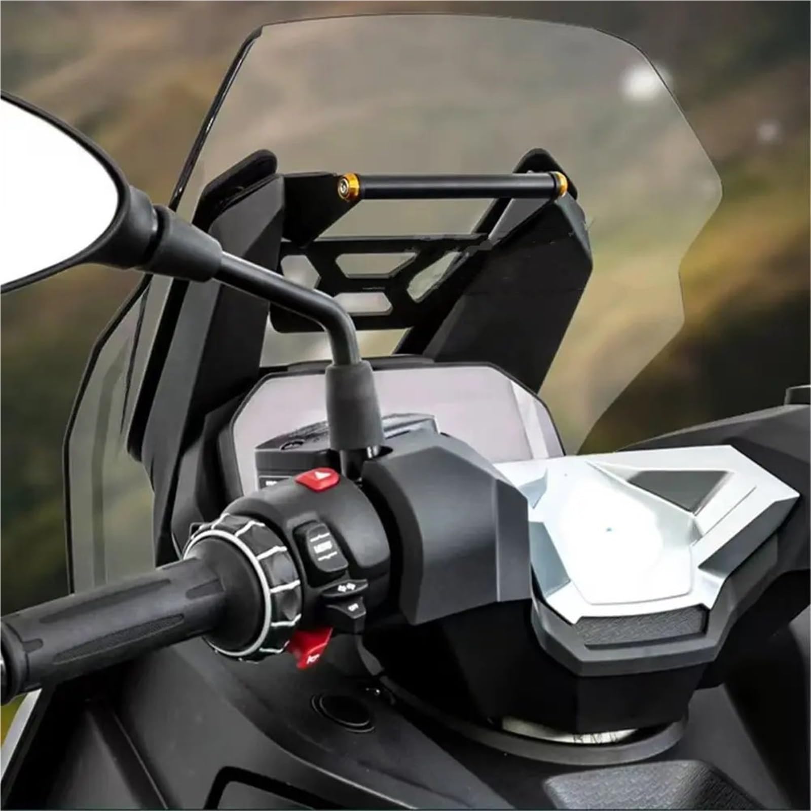 Pasuje do akcesoriów motocyklowych Pasuje do BMW C400GT 2025 Uchwyt nawigacji GPS z aluminium CNC Uchwyt przedłużający kierownicę Motocyklowy uchwyt do nawigacji(12mm)