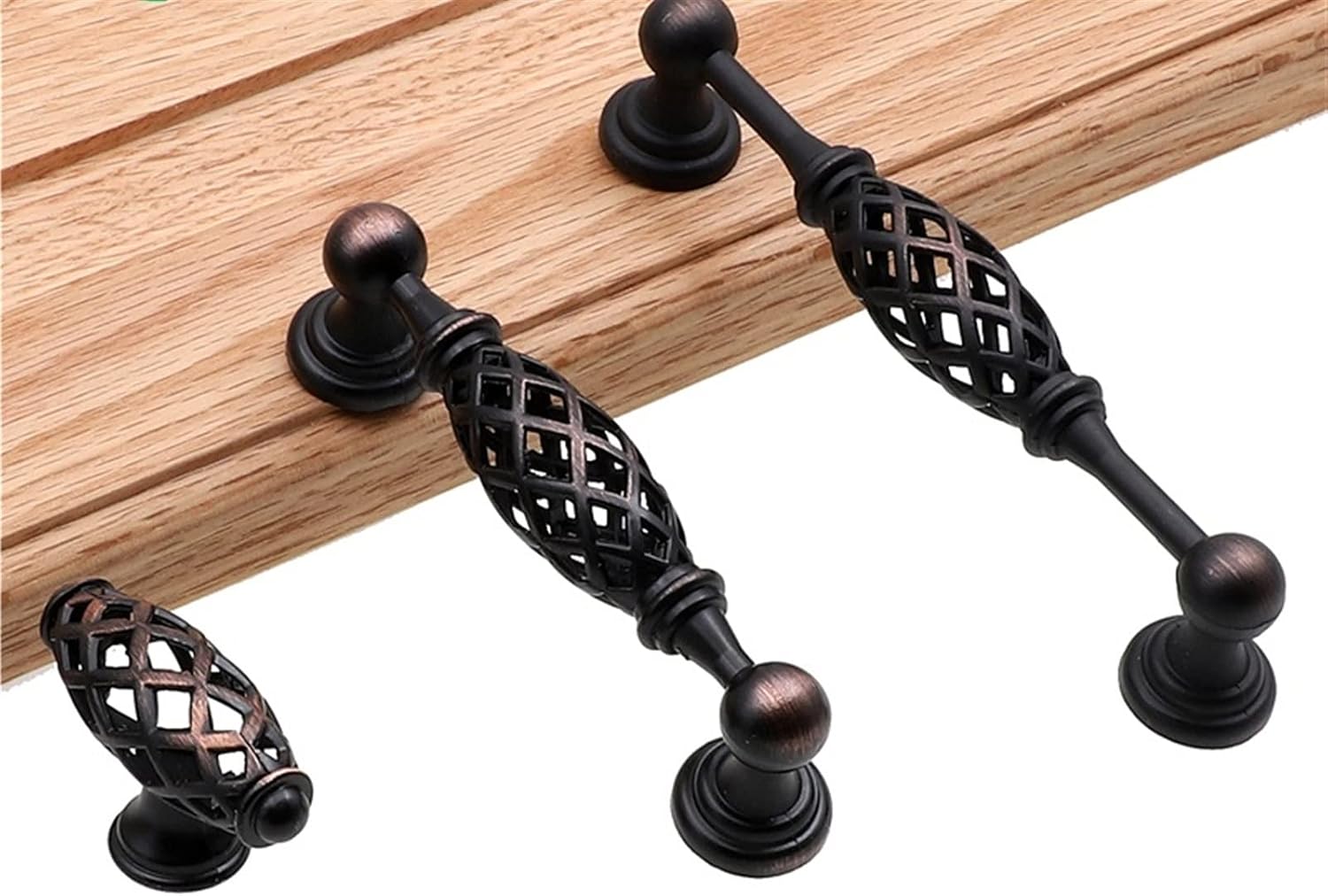 Copper zinc Alloy Cabinet Hollow Out Handles Drawer Knobs Wardrobe Door Pullers Furniture Handle 1Pcs (Color : 6161-5.8)