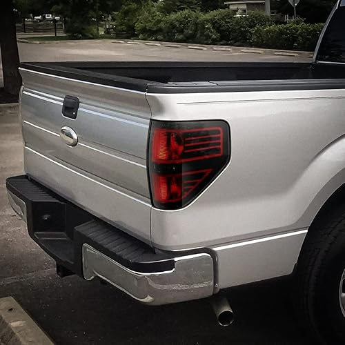 Miniatura 6 de DNA MOTORING TL-ZTL-006-SMBK - Par de luces traseras de carcasa reflectora compatibles con modelos Fleetside 09-14 F-150, lente negroahumado