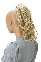 Vista 27 de PRETTYSHOP - Extensión de cabello rizado voluminoso, cola de caballo de 14 pulgadas con clip, resistente al calor