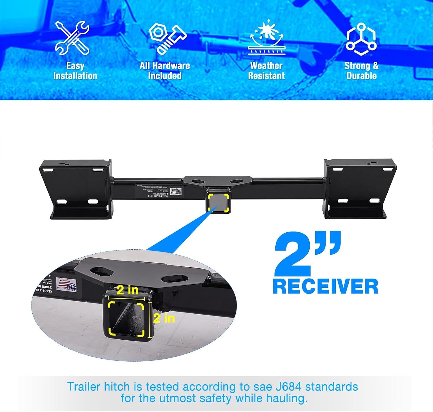 Class 3 Trailer Hitch 2 Inch Receiver Fit for 2019-2025 Subaru Ascent All