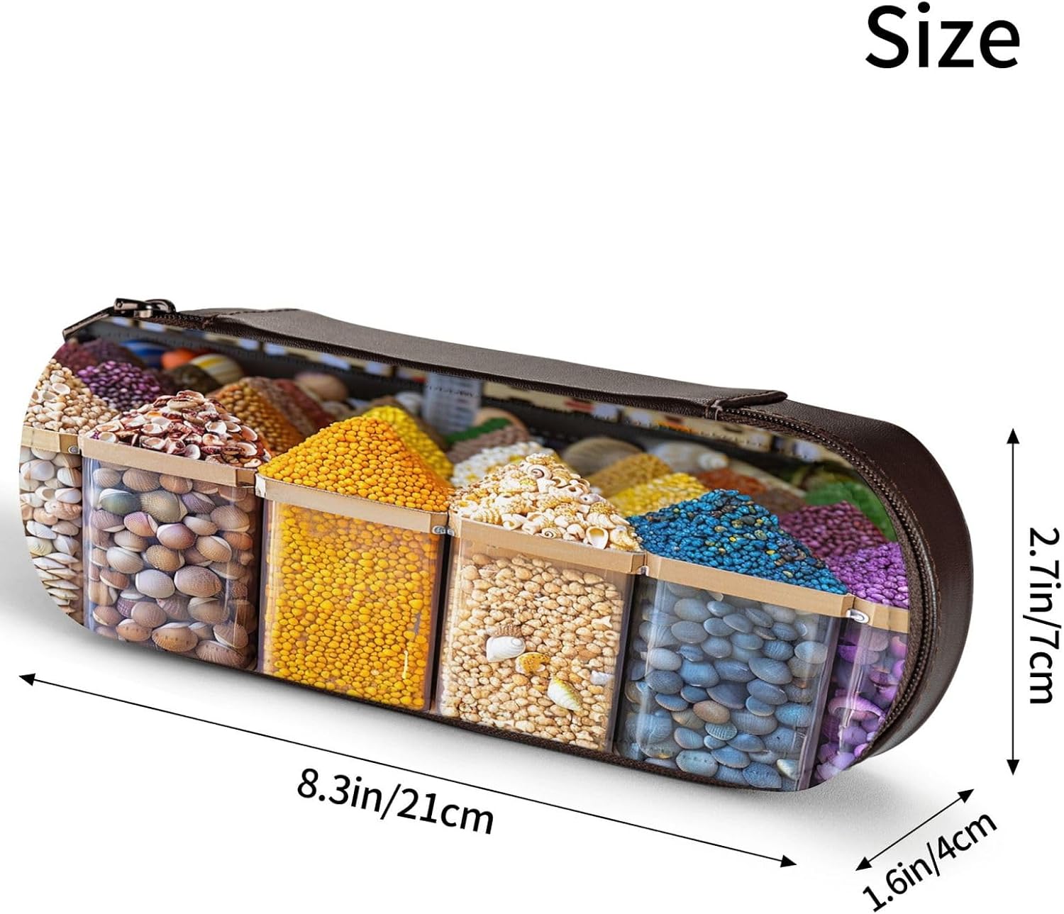 Colorful Grains Leather Multi Slot Pen Storage Case image 4