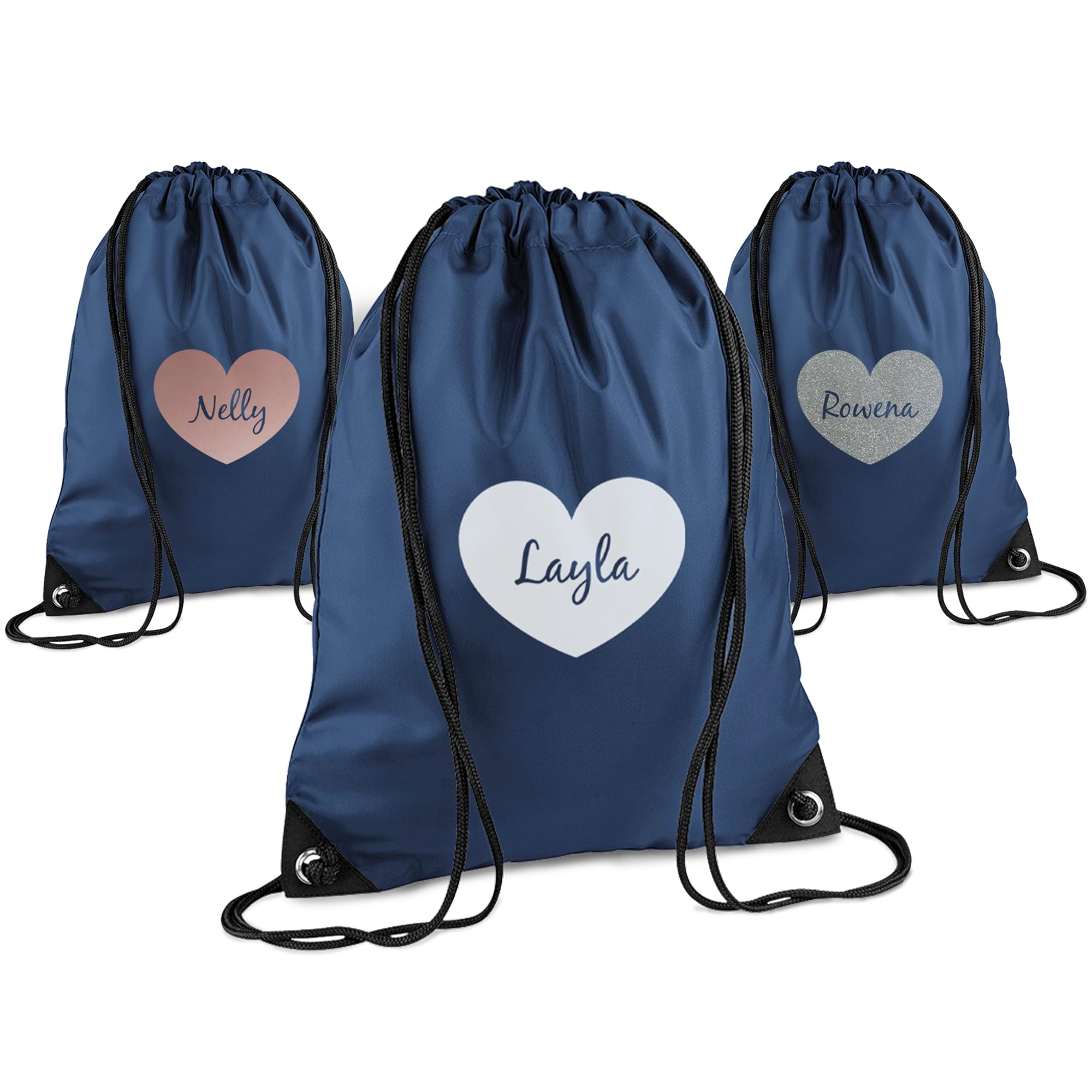 Print Maniacs Personalised Drawstring Bag for Kids Back to School PE Bag, Swim Bag with Name Ideal for Boys, Girls, Toddlers,and Primary School Students Perfect School Bag French Navy