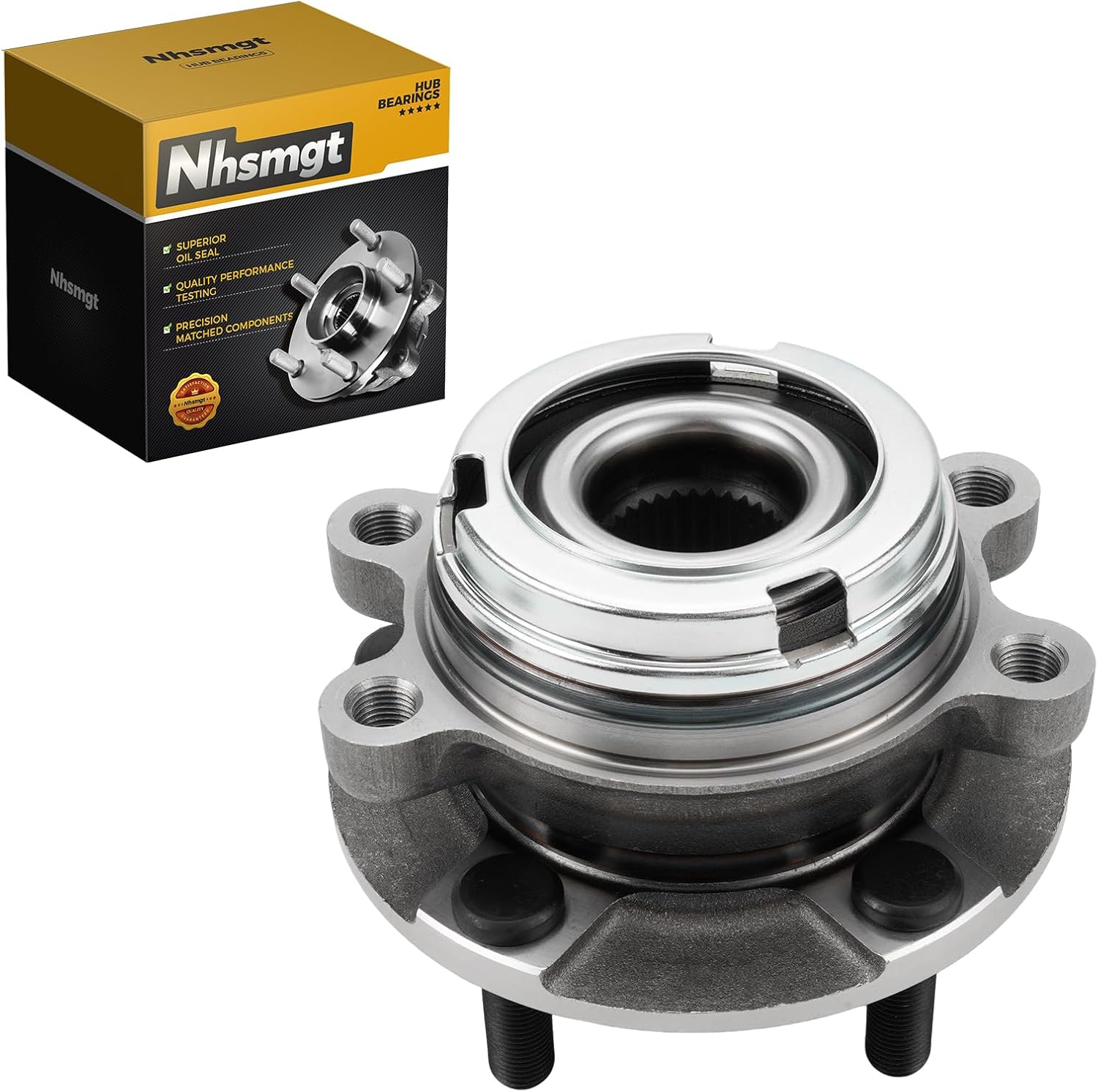 513296 Front Wheel Bearing Hub Fit for Nissan Altima 2007-2018, Maxima 2009-2021, Pathfinder 2013-2020, Murano 2009-2019, for Infiniti QX60 2014-2020, QX50 2019-2021, Non-ABS 5Lugs