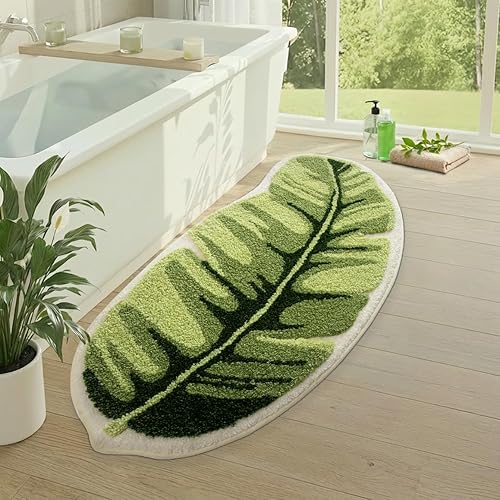 Miniatura 17 de LUMI Lindas alfombras de baño, divertidas alfombras de pasillo de frutas, alfombra de baño suave y esponjosa, absorbente, antideslizante para baño,