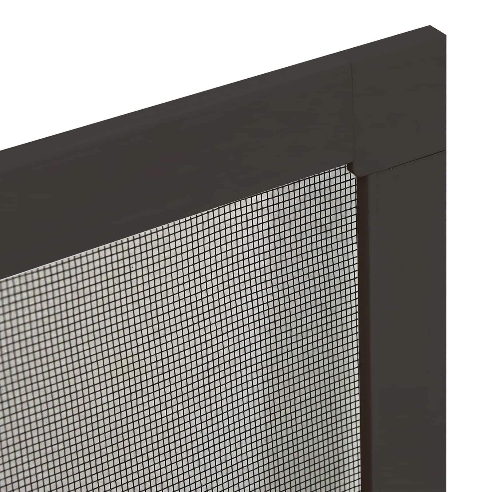 Gecheer Insektenschutzgitter Fenster Anthrazit, Aluminiumrahmen, Glasfasergewebe, 120x140 cm, für Schlafzimmer, Küche, Wohnraum