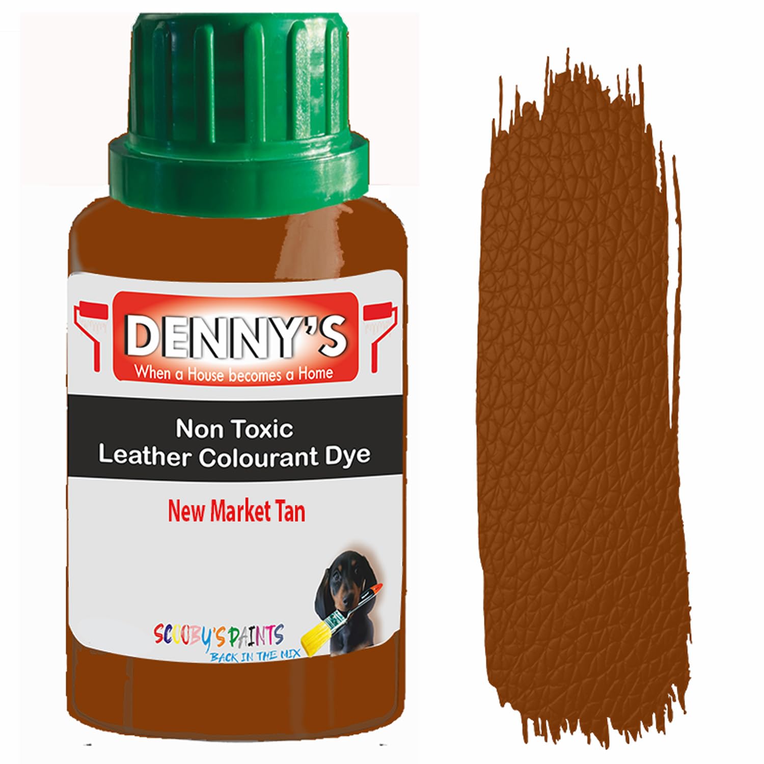 All in One Leather Colourant Self Seal Leather Dye Repair Paint for Furniture, Sofas, Car Seats (New Market Tan, 1 Litre Bottle)