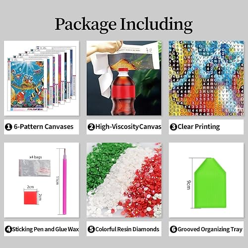 Miniatura 5 de SupaDiya Paquete de 4 kits de arte de pintura de diamantes góticos para adultos, Skulllovers 5D, diamante redondo, arte para decoración de pared del