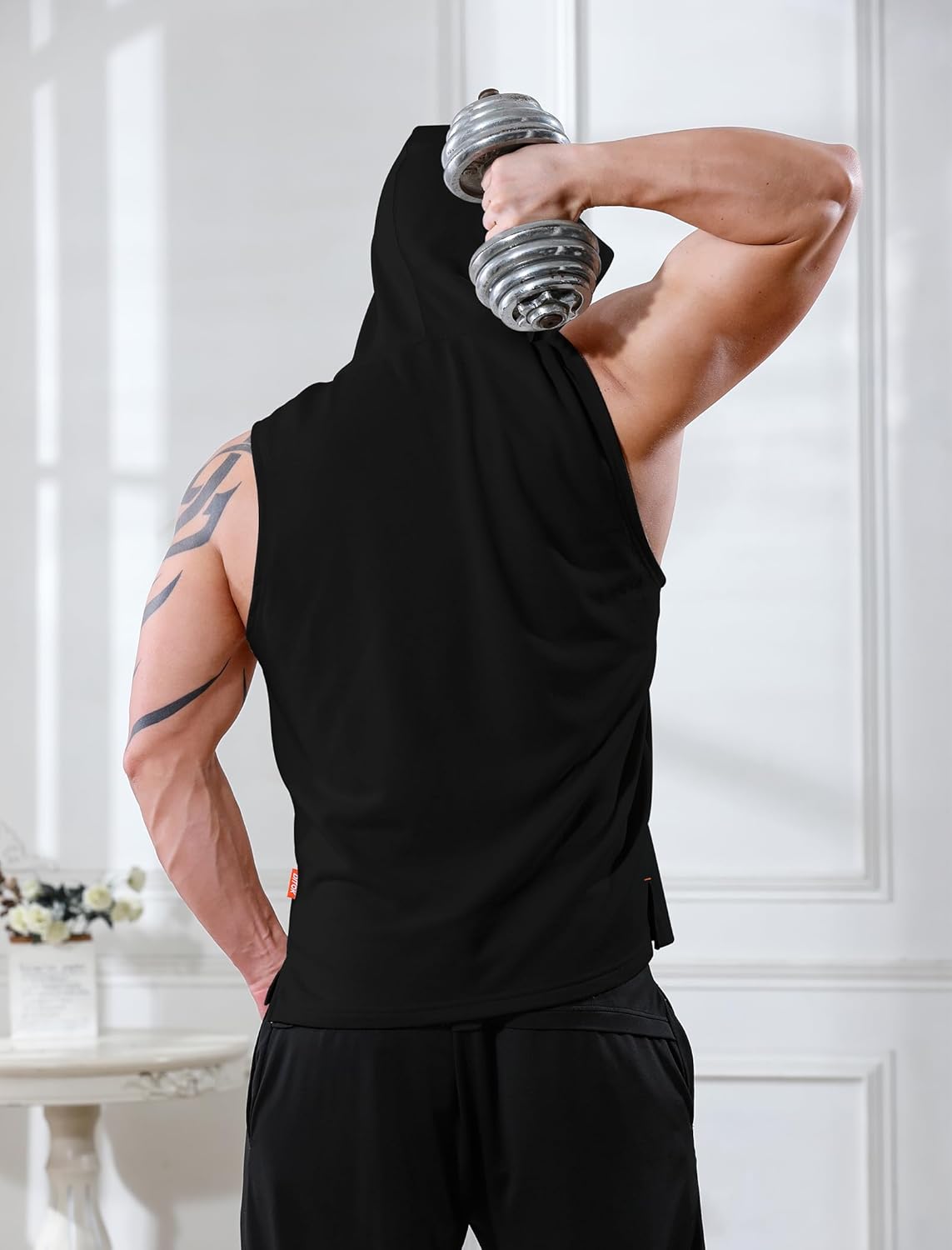 DITOK Sleeveless Hoodies for Men Tank Tops Boxing Hoodies Gym Muscle Cut Off T Shirts for Bodybuilding Athletic Training - Image 3