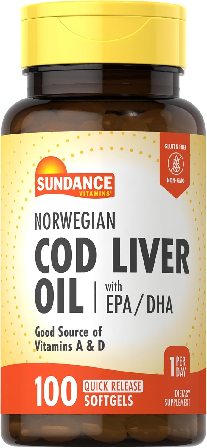Sundance Norwegian Cod Liver Oil | 100 Softgels | with EPA and DHA