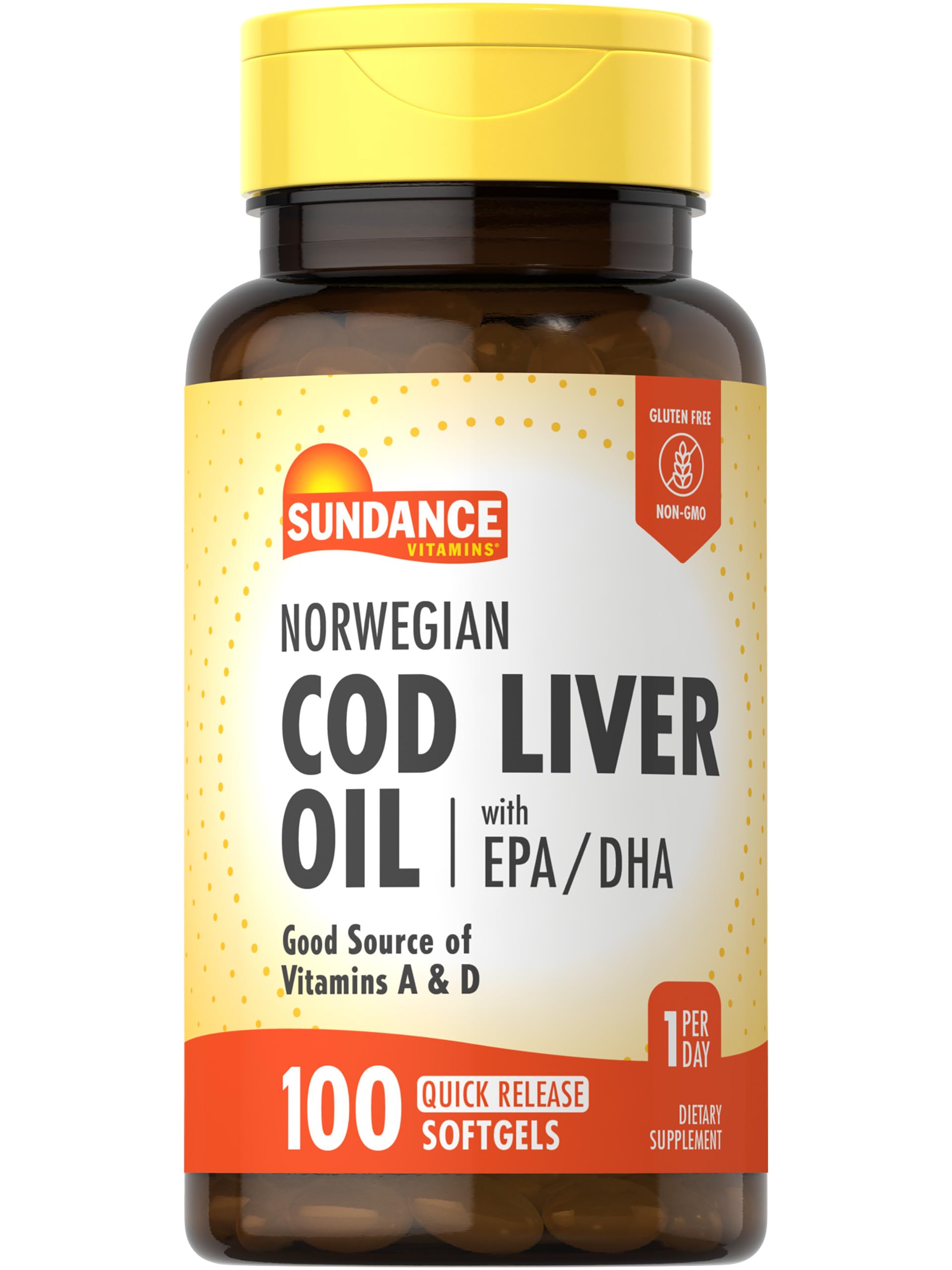 Sundance Norwegian Cod Liver Oil | 100 Softgels | with EPA and DHA
