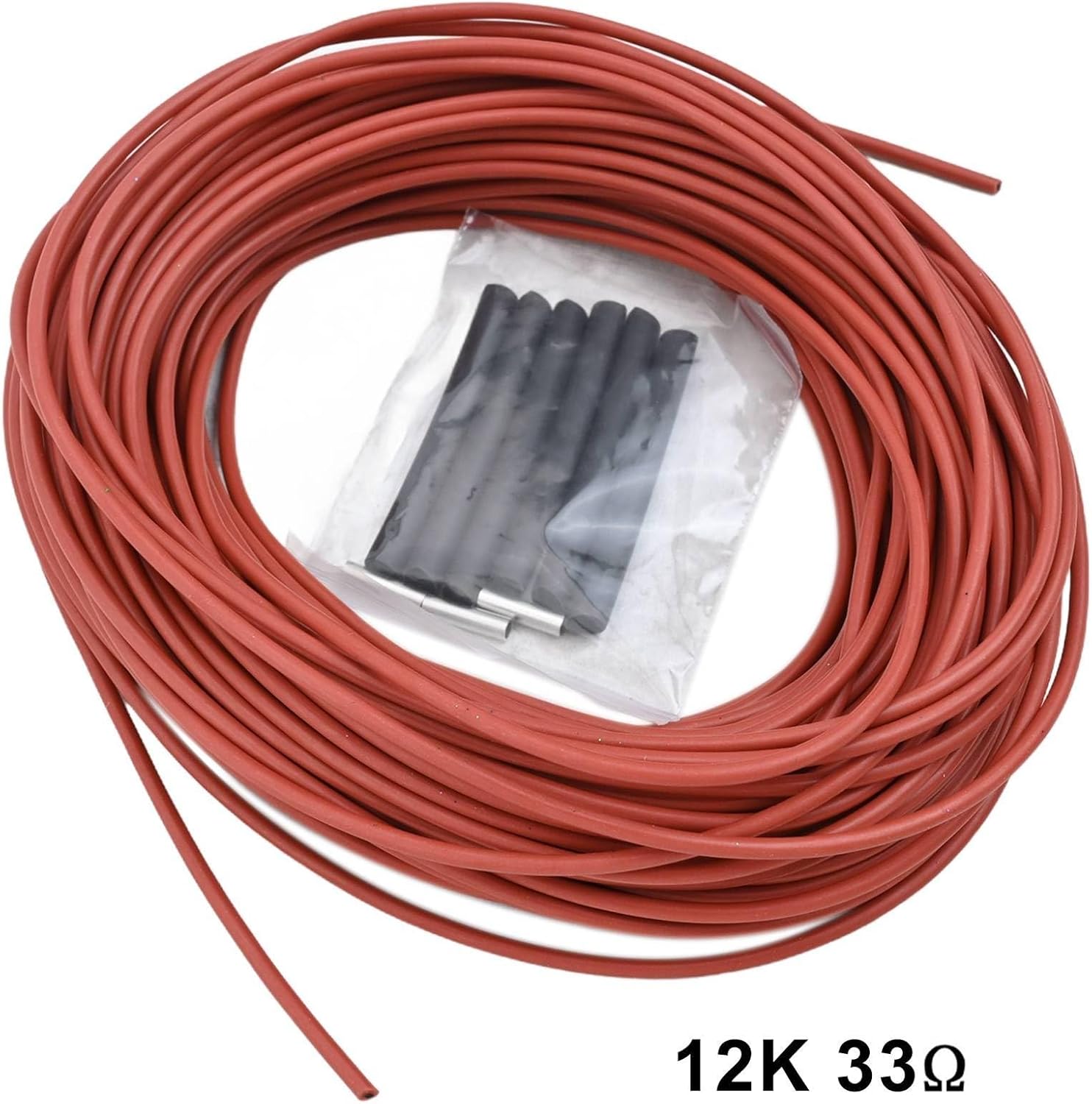 Carbon Fiber Infrared Heating Wire for Electric Floor Heating – Silicone Insulated, 12K Conductive, 25W/M, 3mm OD, 5V–220V, Low Voltage(30M)