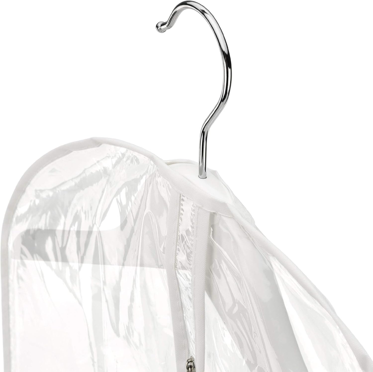 Hangerworld 100 cm (40") Long Zipped Suit Bags / Garment Clothes Covers, Pack of 6, Transparent, 6 (EU) - Image 4