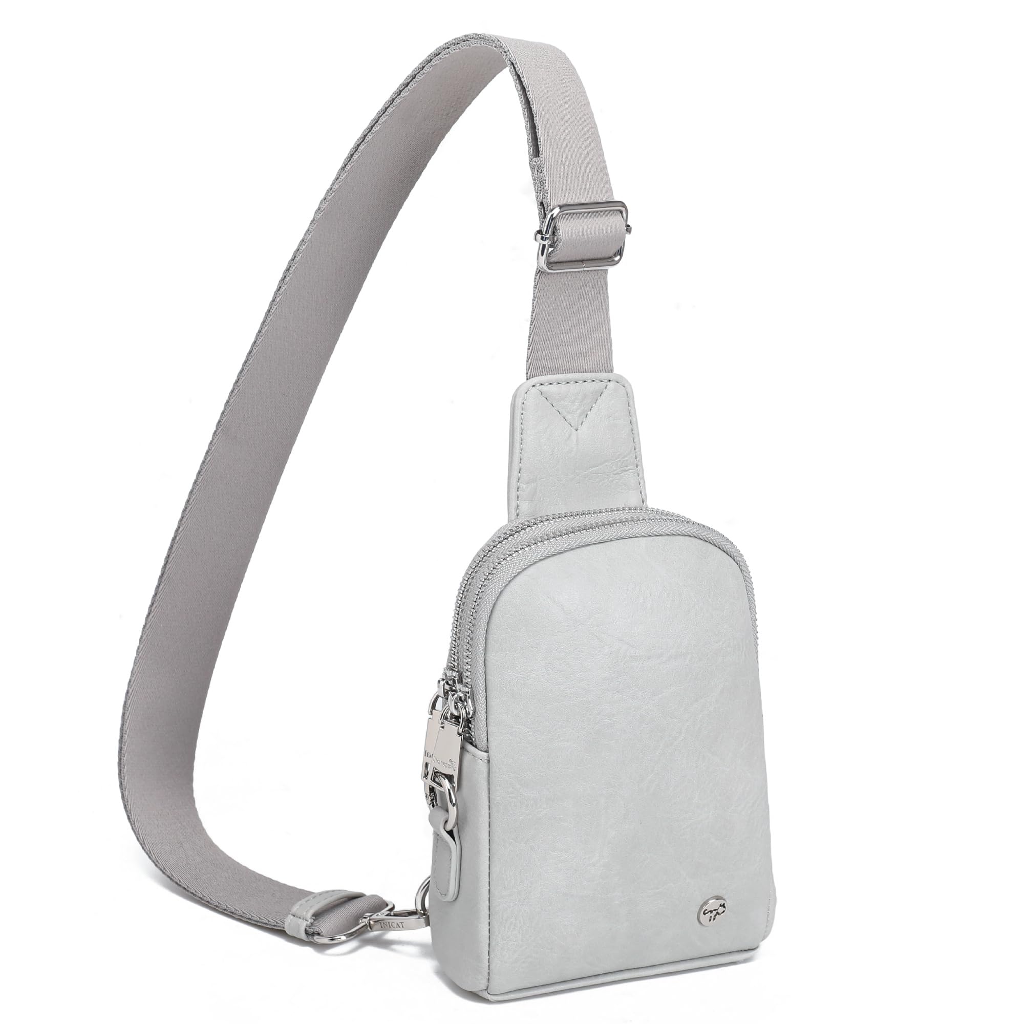 INICAT Travel Small Sling Bag Leather Crossbody Bags for Women Fanny Packs Cross Body Bag for Woman Cross Body Purses