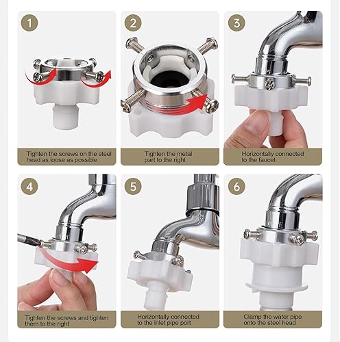 Miniatura 7 de Mangueras portátiles de lavadora de 6 pies, mangueras de lavadora, se utilizan para una conexión rápida de la lavadora de doble tina y la línea de