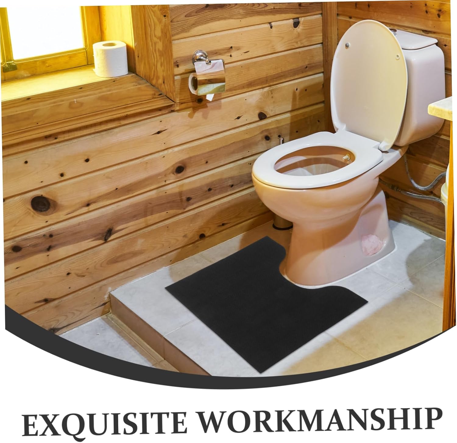 6pcs U-Shaped Washable Toilet Training Rugs Non- Bathroom Mats for Potty Training Fit for Boys and Girls Essential Accessory for Clean Floors