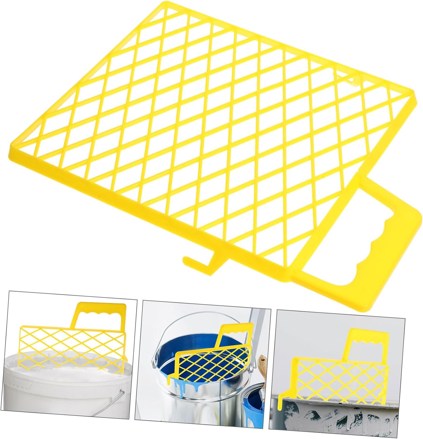 TEHAUX Plastic Painting Bucket Grid with Paint Screen Durable Tray Liner for Even Paint Distribution and Consistent Flow Versatile Grid for Various Painting Projects