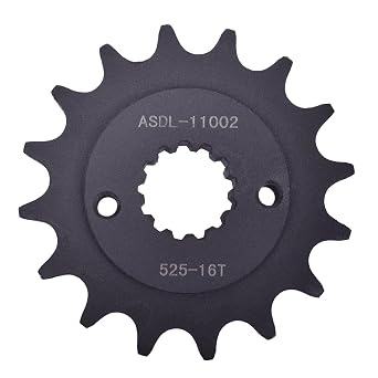 525-16T Front Sprocket for Honda Shadow 600 VT600 90-07, NT650 88-91 | 525 Chain 13.5mm Thick, Carbon Steel, Fits Shadow 600 VT600 1990-2007, NT650 1988-1991, XRV650 Africa Twin 1988-1990