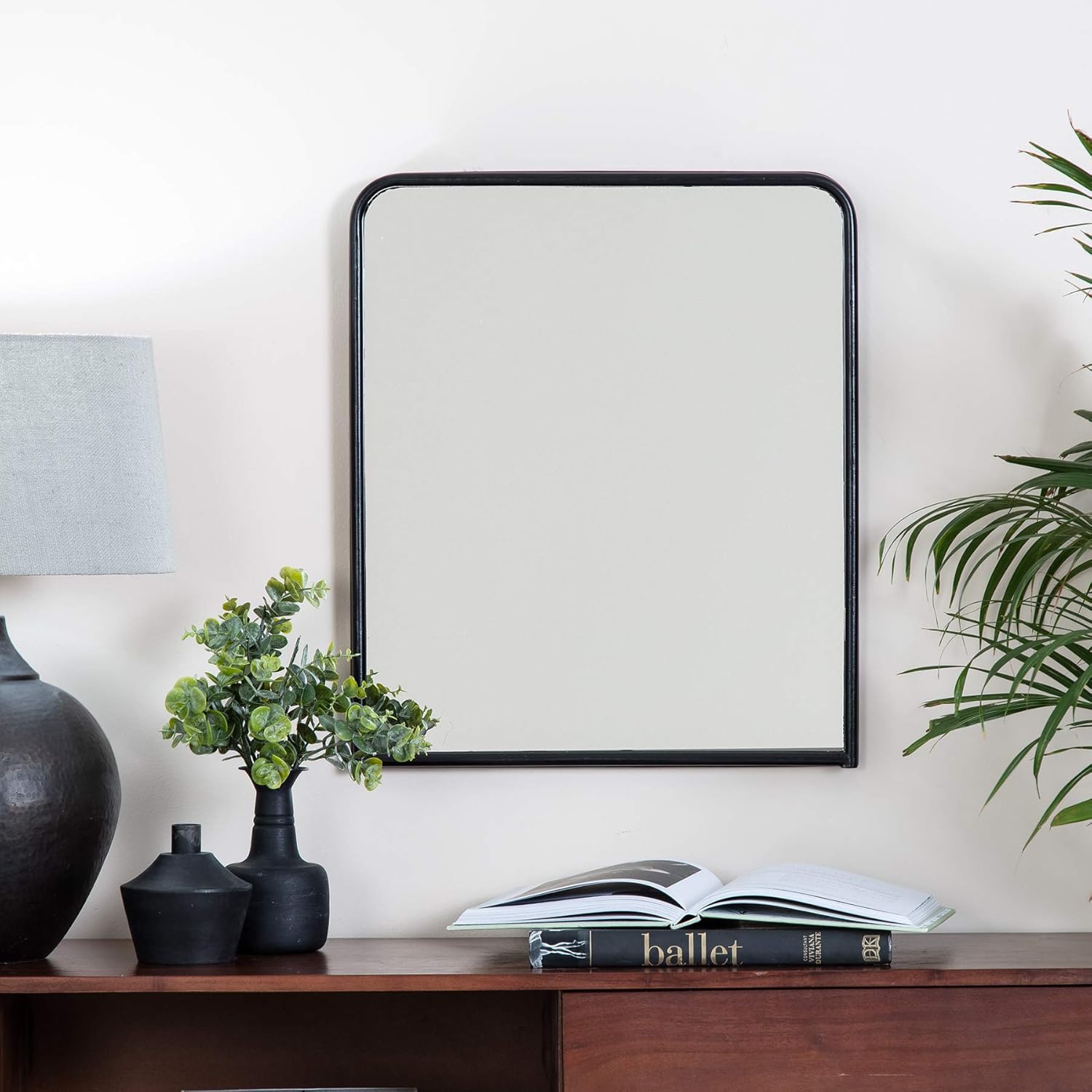 Fetco Habitat Fetco Brice Modern Black Rimmed Mirror