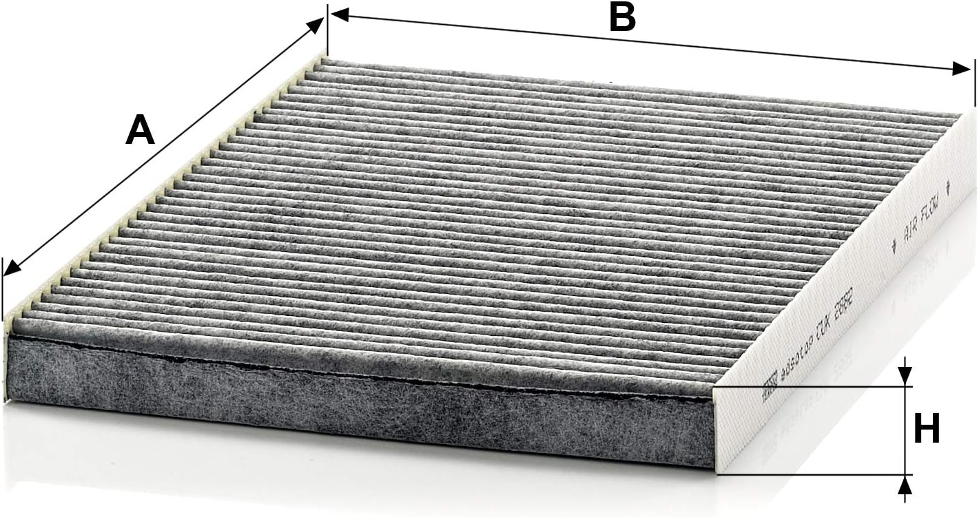 Mann-Filter CUK 2882 Cabin Filter With Activated Charcoal for select Audi/Volkswagen models