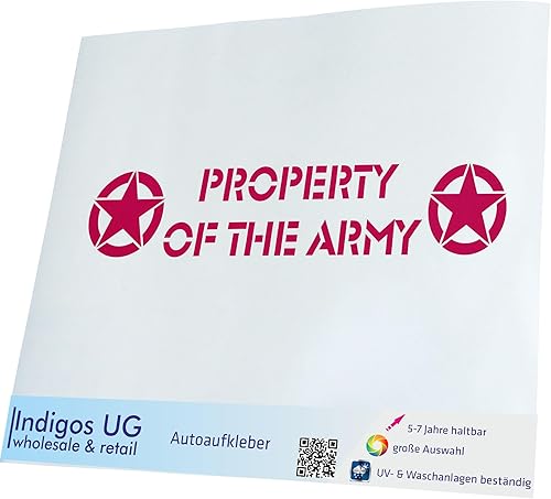 Sticker  Car Sticker  JDM  Die Cut  Car  400 x 80 mm  Property of Army  200 Olive Army  Rear Window Sticker  Tuning