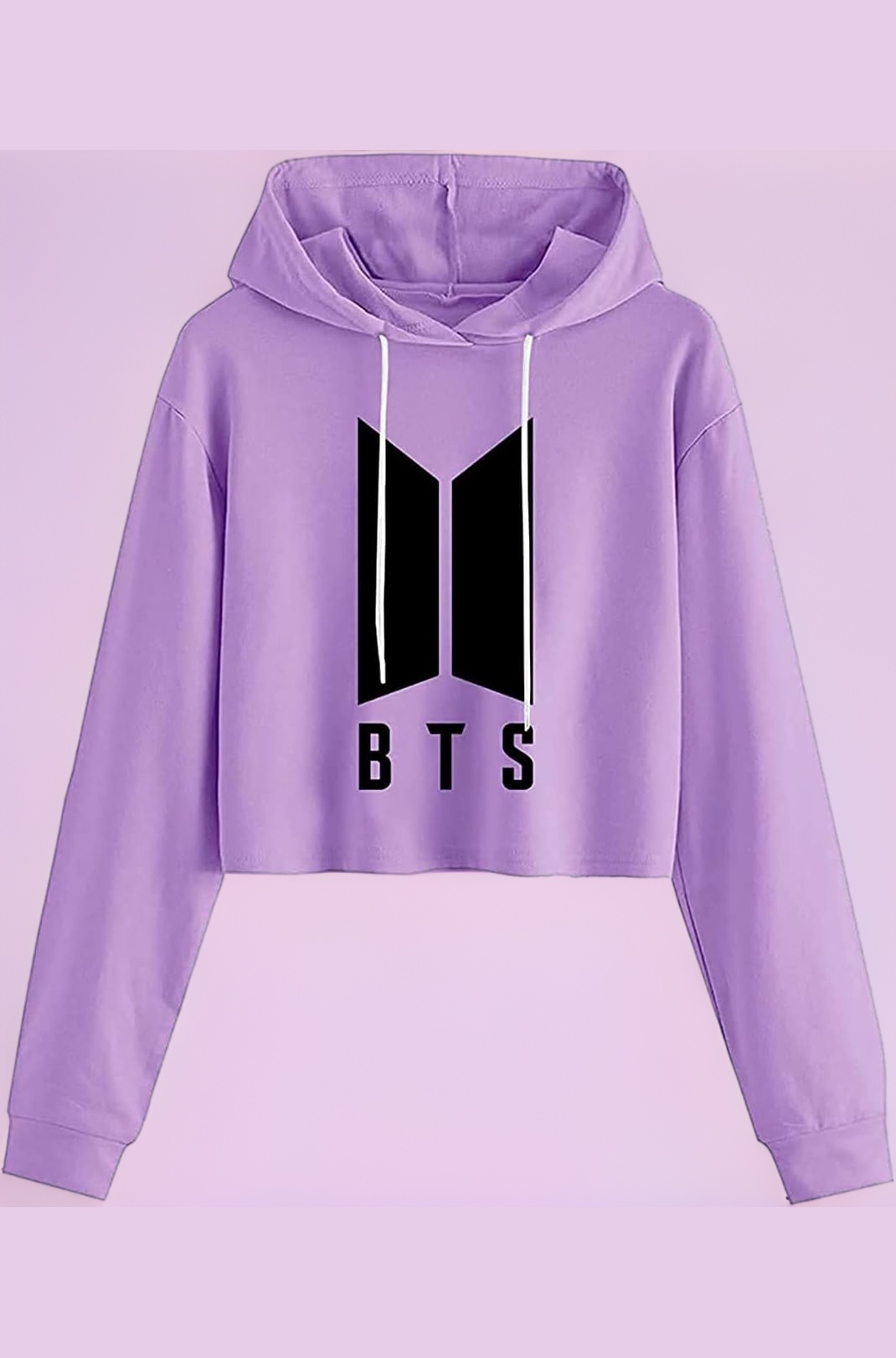 FUNKY MONKEY Women Cotton Crop Hoodie BTS