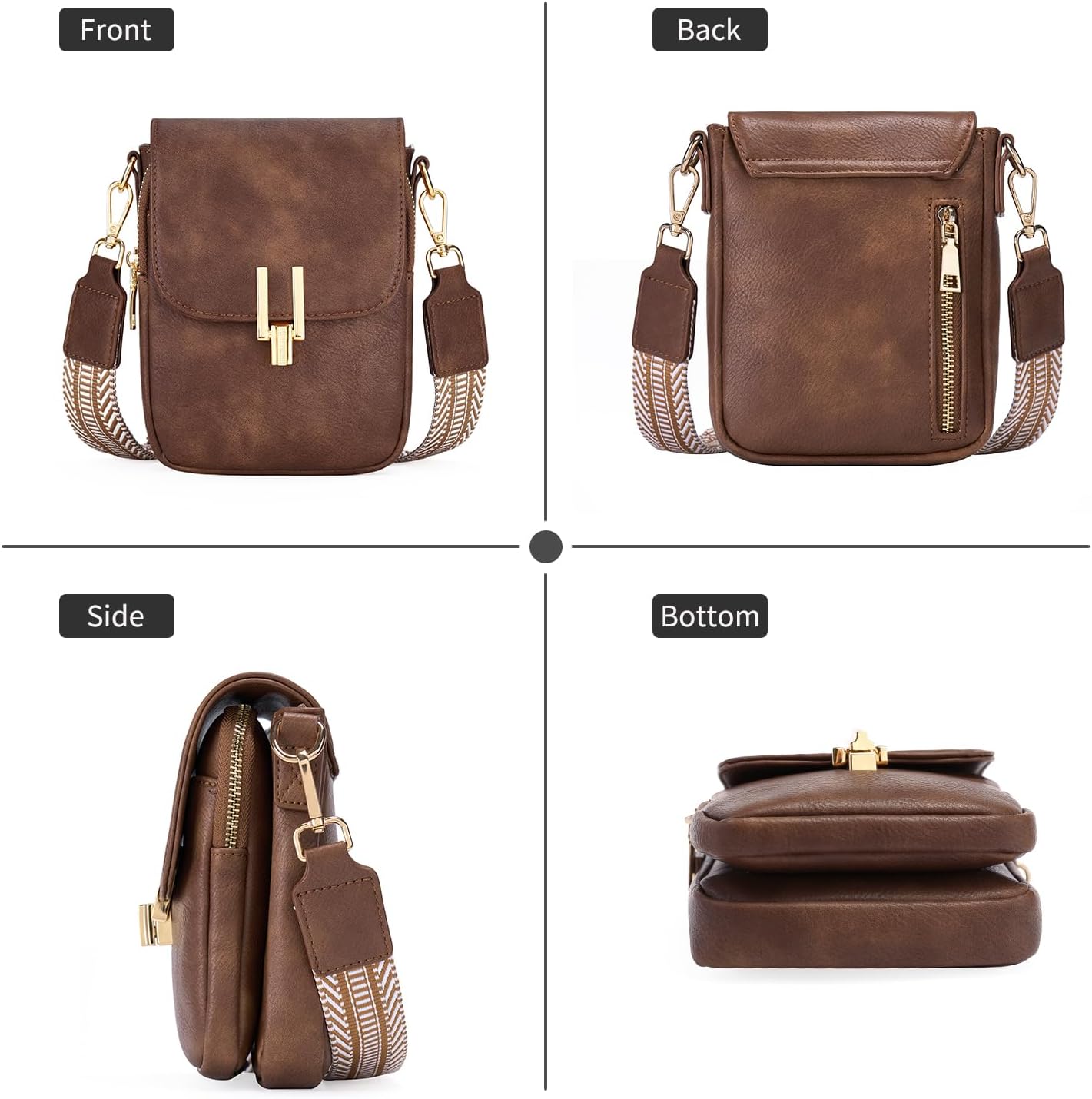 GOIACII Phone Purse Crossbody Bags for Women Small Travel Wallet Touch Screen RFID Blocking - Image 5