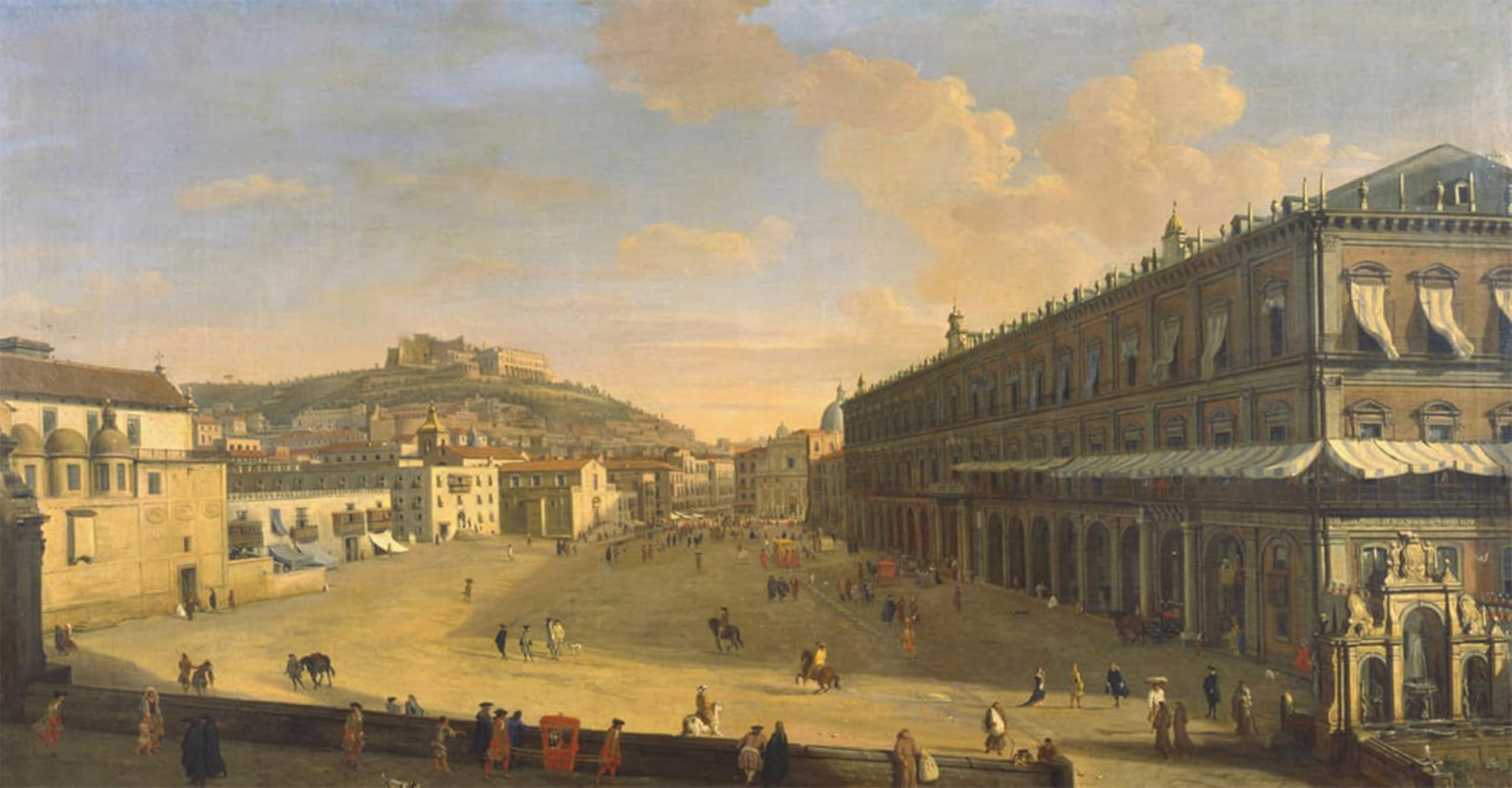 ARTXLXXBN Famous Painting Art Wall Decor Abstract Art Picture View of a Street in Naples by Gaspar Van Wittel Animal Pictures for Home Decor 60x90cm